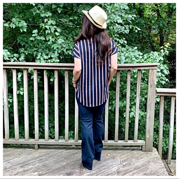 ✨LAST ONE✨Chic stripe short sleeves tunic top - Picture 6 of 6